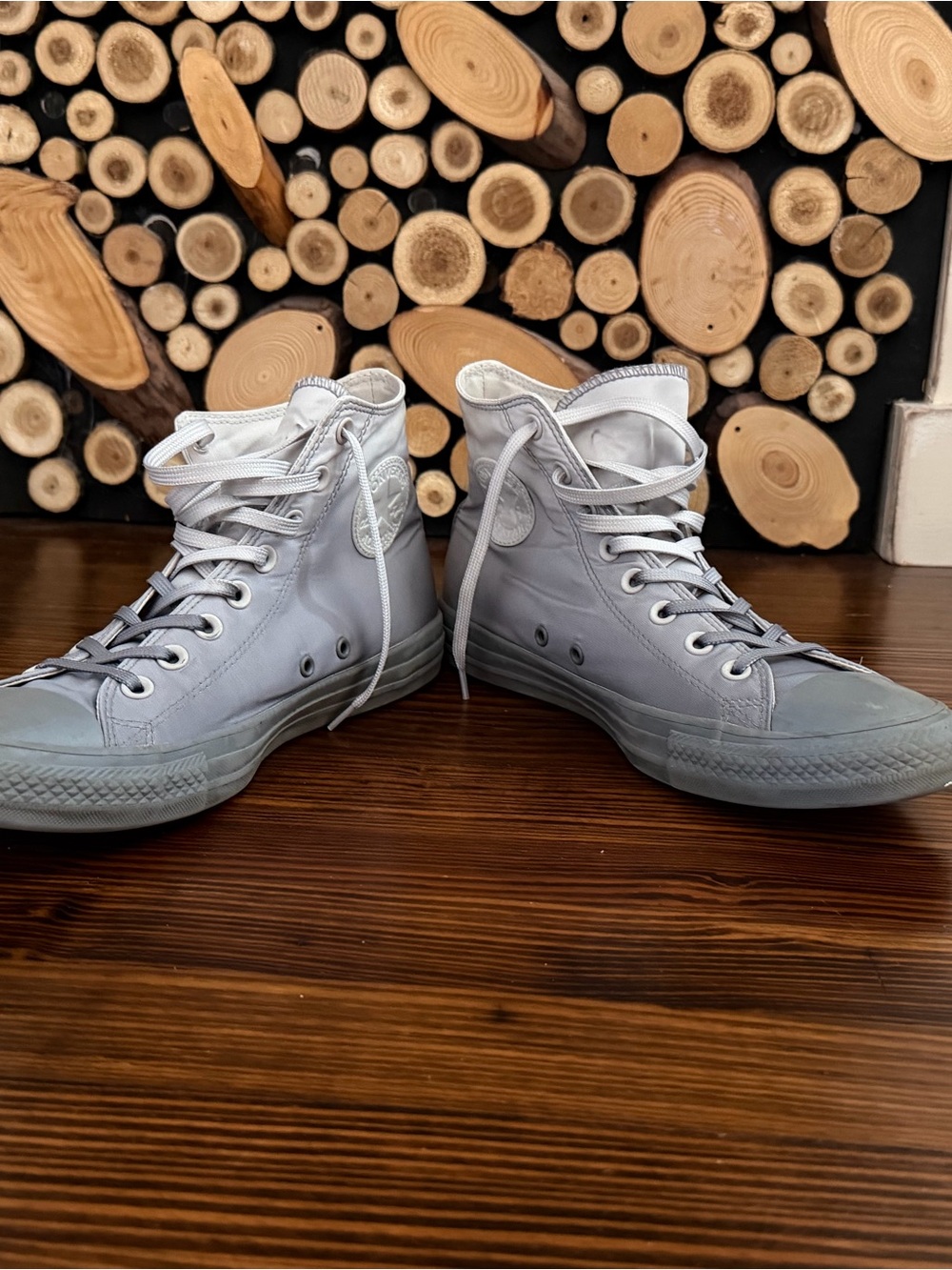 Converse Men's High-Top Sneakers in Light Gray